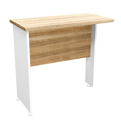 52063::NSR-800::โต๊ะต่อข้างซ้าย-ขวา เพื่อเข้ามุม ขนาด ก800x400x750มม.ขาโต๊ะปุ่มปรับระดับได้ ท๊อปปิดผิวเมลามีนลายไม้ธรรมชาติ โต๊ะสำนักงานเมลามิน ชัวร์
