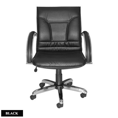 77084::PALACE-02::เก้าอี้ผู้บริหาร PALACE ก620xล620xส940-1060 มม. พนักพิงต่ำ หนังPUสีดำ เก้าอี้สำนักงาน SURE