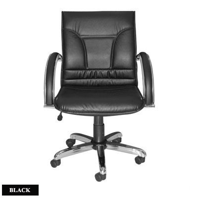 77084::PALACE-02::A Sure executive chair with PU leather seat. Dimension (WxDxH) cm : 62x62x94-106. Available in Black