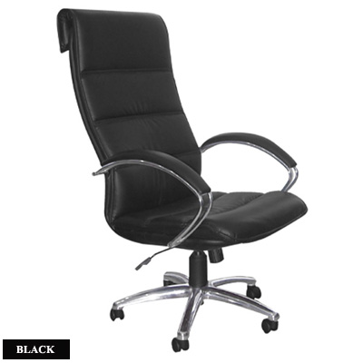 47036::PARAGON-01::A Sure executive chair with PU leather seat. Dimension (WxDxH) cm : 64x77x118-130. Available in Black