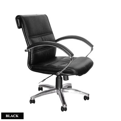 79058::PARAGON-02::A Sure executive chair with PU leather seat. Dimension (WxDxH) cm : 64x71x93-105. Available in Black