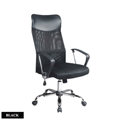 19039::PL-122::เก้าอี้สำนักงาน MERRY ขนาด 610X590X1110-1210 มม. พนักพิงสูง สีดำ เก้าอี้สำนักงาน SURE