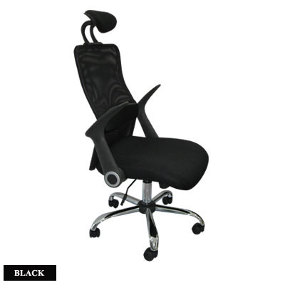 21040::PL-124::A Sure office chair. Dimension (WxDxH) cm : 63.5x63.5x110-118. Available in Black