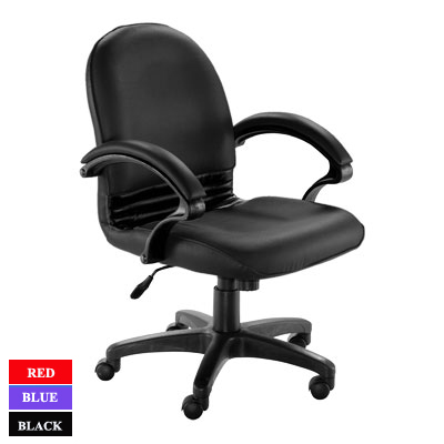 65089::PL-151::A Sure office chair. Dimension (WxDxH) cm : 64x66x91-102. Available in Black, Red and Blue