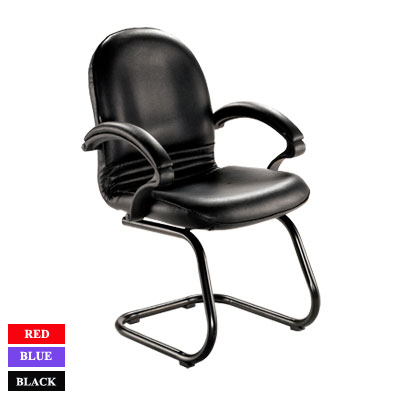 62082::PL-152A::A Sure guest chair with armrest. Dimension (WxDxH) cm : 62x68x93. Available in Black, Blue and Red Row Chairs