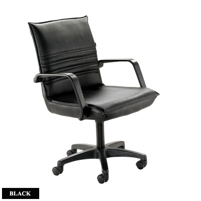 20001::PL-210::A Sure office chair. Dimension (WxDxH) cm : 57x58x83. Available in Black