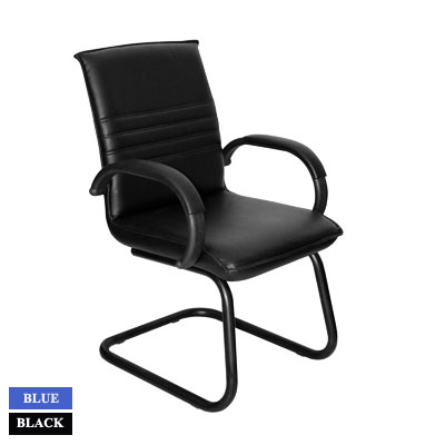 78008::PL-211-A::A Sure row chair with armrest. Dimension (WxDxH) cm : 58x63x90. Available in Black and Blue SURE visitor's chair