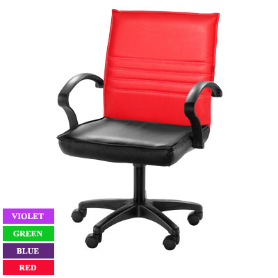 83077::PL-214::A Sure office chair. Dimension (WxDxH) cm : 58x62x90. Available in Blue, Green, Purple and Red