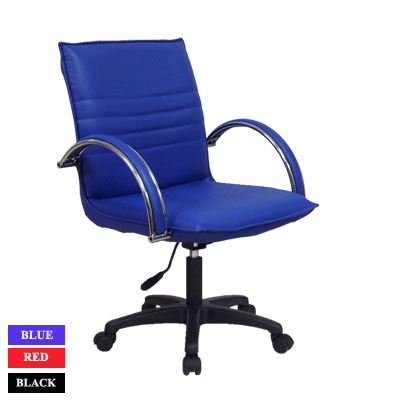 24033::PL-220::A Sure office chair. Dimension (WxDxH) cm : 58x60x85-97. Available in Black, Blue and Red