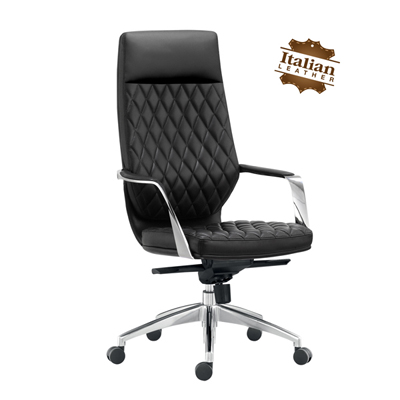 23055::PL-525H::เก้าอี้ผู้บริหาร พนักพิงสูง KRISTER(คริสเตอร์) ขนาด 650x650x1210-1295 มม. หนังแท้ เป็นโครงไม้ หนา 18 มม. ความหนาของพนักพิงและเบาะนั่ง อยู่ที่ 7 ซม.ท้าวแขนอลูมิเนียมขัดเงา*** สินค้าสามารถรองรับน้ำหนักได้ไม่เกิน 120 กก. ***