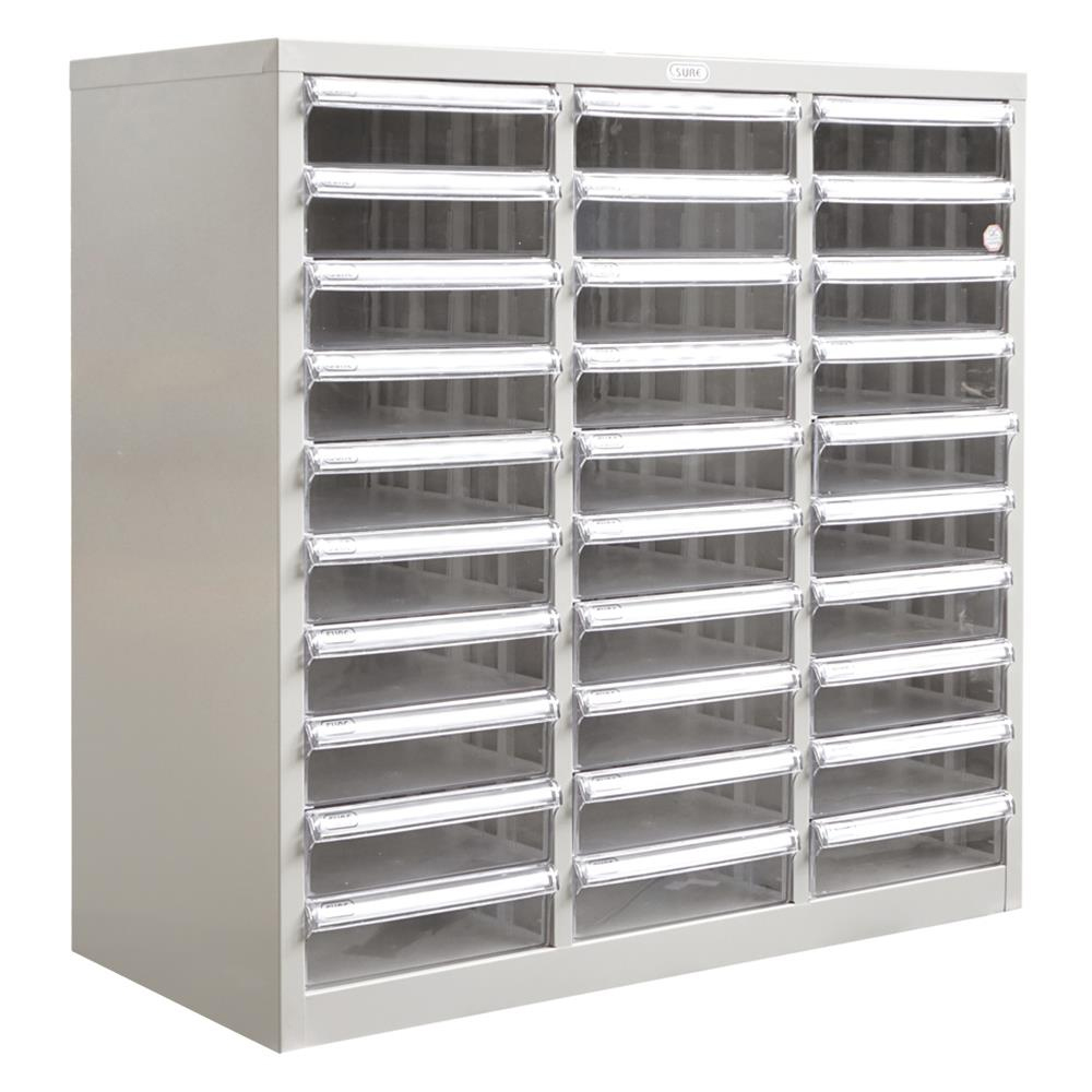 80010::SD-302::A Sure steel cabinet with 30 drawers. Dimension (WxDxH) cm : 88x40.7x88 Metal Cabinets