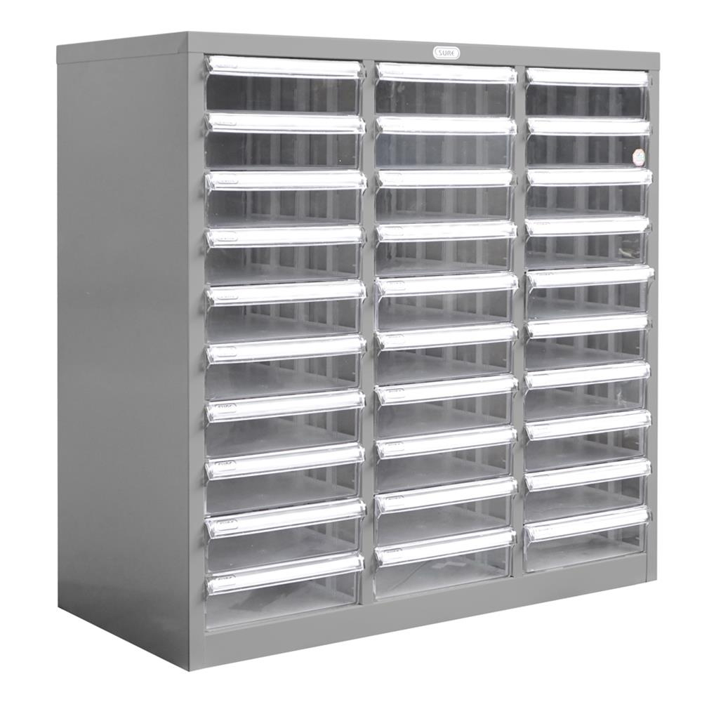 80010::SD-302::A Sure steel cabinet with 30 drawers. Dimension (WxDxH) cm : 88x40.7x88 Metal Cabinets