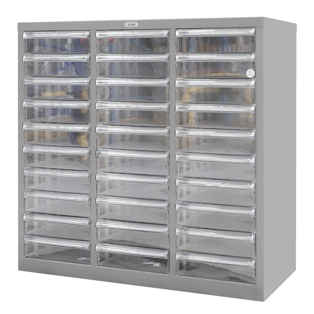 80010::SD-302::A Sure steel cabinet with 30 drawers. Dimension (WxDxH) cm : 88x40.7x88 Metal Cabinets