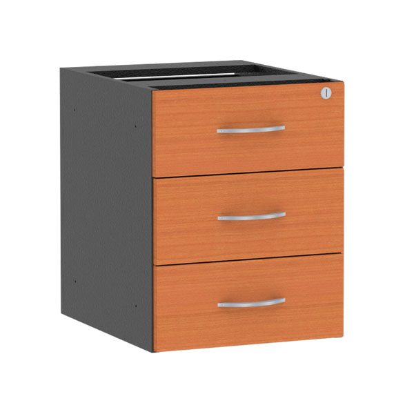 77013::SDW-3L,SDW-3R::กล่อง 3 ลิ้นชักสำหรับโต๊ะทำงาน รุ่น SDW-3  ขนาด ก410xล500xส510 มม. ตู้เอกสาร-สำนักงาน SURE