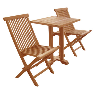 86053::TGS-80-TGC-100F::A Sure folding table with 2 folding chairs. Available in wood