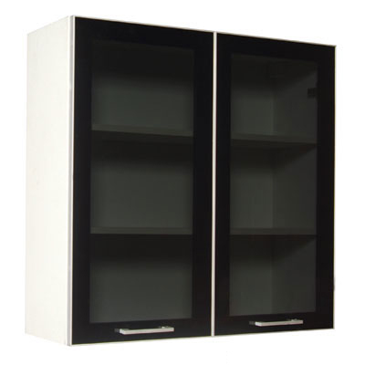 14082::SL-80G::A Sure floating cabinet with upper swing glass doors. Dimension (WxDxH) cm : 80x30x80 Kitchen Sets