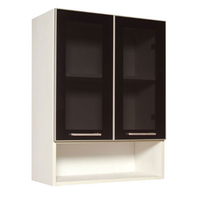 82065::SLW-60::A Sure floating cabinet with upper swing doors and lower open shelves. Dimension (WxDxH) cm : 60x30x80 Kitchen Sets