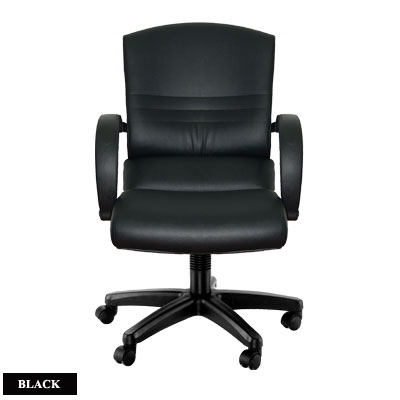 49017::STAR-3302::A Sure office chair with PVC leather seat. Dimension (WxDxH) cm : 63x66x93-103. Available in Black