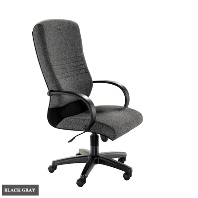 01013::STAR-3400::A Sure office chair. Dimension (WxDxH) cm : 63x72x114-124. Available in Grey and Black