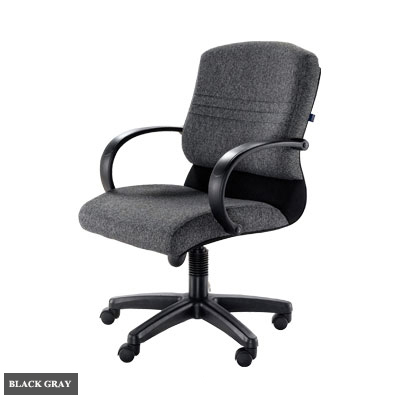 95430015::STAR-3402::A Sure office chair. Dimension (WxDxH) cm : 63x66x93-103. Available in Grey and Black SURE Office Chairs