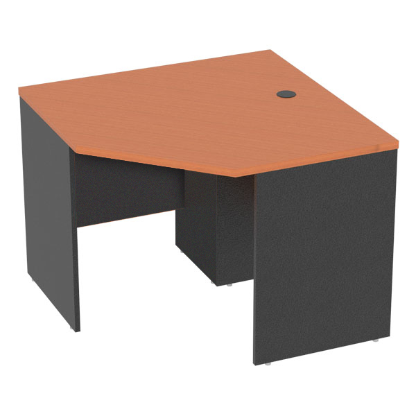 25070::STE-1000::โต๊ะต่อเข้ามุม รุ่น STE-1000 ขนาด ก1000xล1000xส750 มม. สีเชอร์รี่ดำ โต๊ะสำนักงานเมลามิน SURE