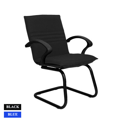 65079::TERMINAL-03::A Sure row chair with armrest. Dimension (WxDxH) cm : 64x64x91. Available in Black and Blue