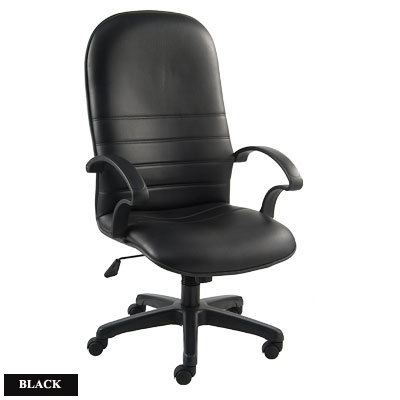 74094::VENUS-2300::เก้าอี้สำนักงาน VENUS ก620xล640xส1120-1220มม. บุหนังเทียม PVC สีดำ พนักพิงสูง เก้าอี้สำนักงาน SURE
