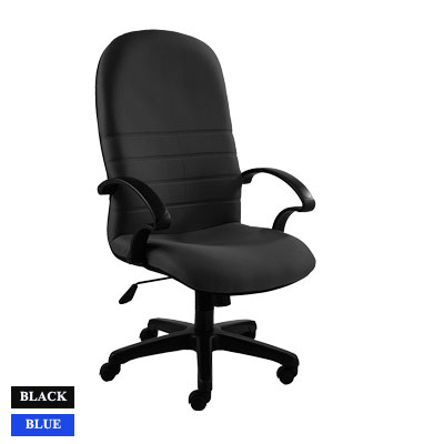 52055::VENUS-2400::A Sure office chair with fabric seat. Dimension (WxDxH) cm : 62x64x112-122. Available in Blue and Black