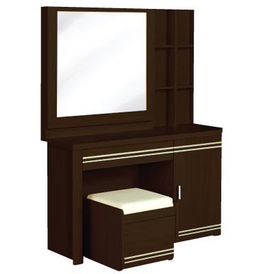 83009::XDT-M02-XST-M1::A Sure vanity with stool. Dimension (WxDxH) cm : 120x40x155. Available in Oak and Beech Vanities
