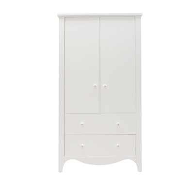 76059::XHB-7011::A Sure wardrobe with double swing doors and 2 drawers. Dimension (WxDxH) cm : 110x60x200. Available in White