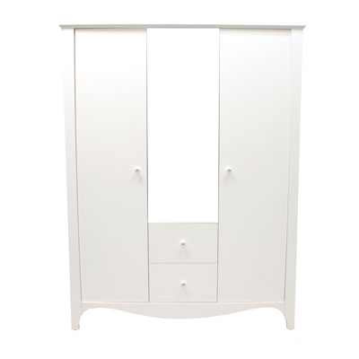 46043::XHB-7012::A Sure wardrobe with 3 swing doors and 2 drawers. Dimension (WxDxH) cm : 155x60x200. Available in White