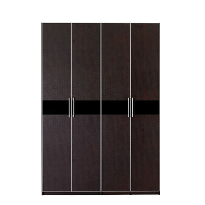 57032::XHB-743::A Sure wardrobe with 4 swing doors. Dimension (WxDxH) cm : 163.8x62x220. Available in Oak SURE Wardrobes