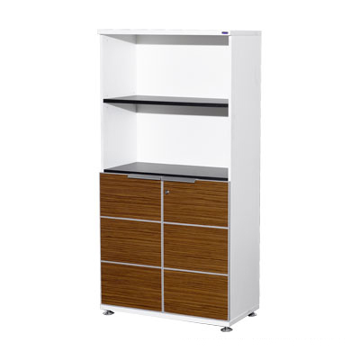45001::ZCM-810::A Sure cabinet with upper open shelves and lower double swing doors. Dimension (WxDxH) cm : 80x40x160