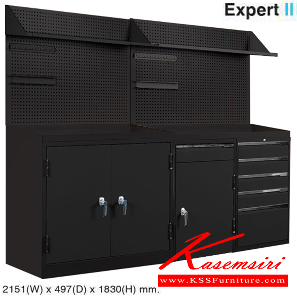 65057::EXPERT2(BLACK)::SET-B,SET-C ขนาด ก2151xล497xส1830 มม. ไทโย ตู้อเนกประสงค์เหล็ก ไทโย ตู้อเนกประสงค์เหล็ก