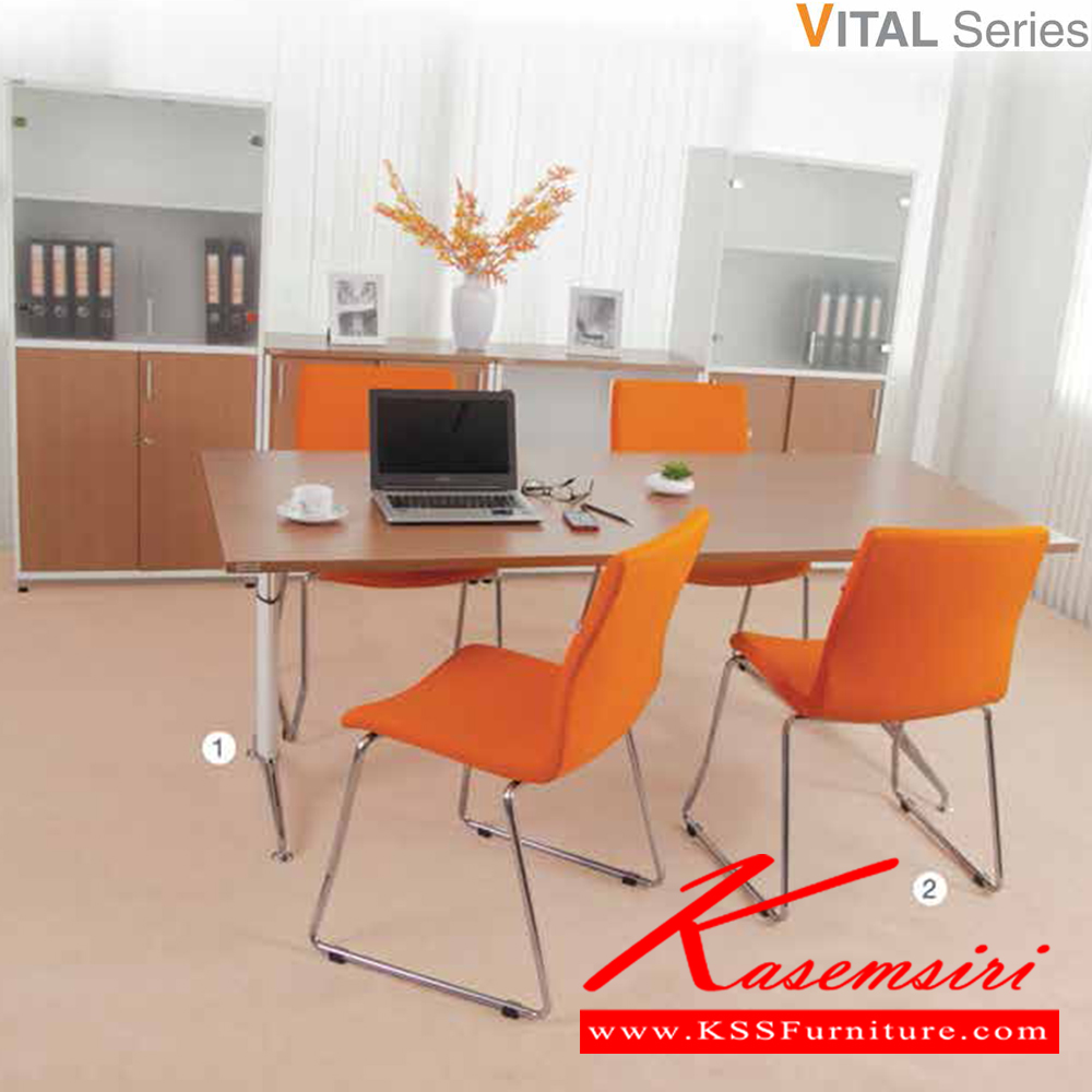 52089::HB-CF03-2412::A Taiyo conference table for 8-10 persons. Dimension (WxDxH) cm : 240x120x75. Available in White, Magicscript and Euroline