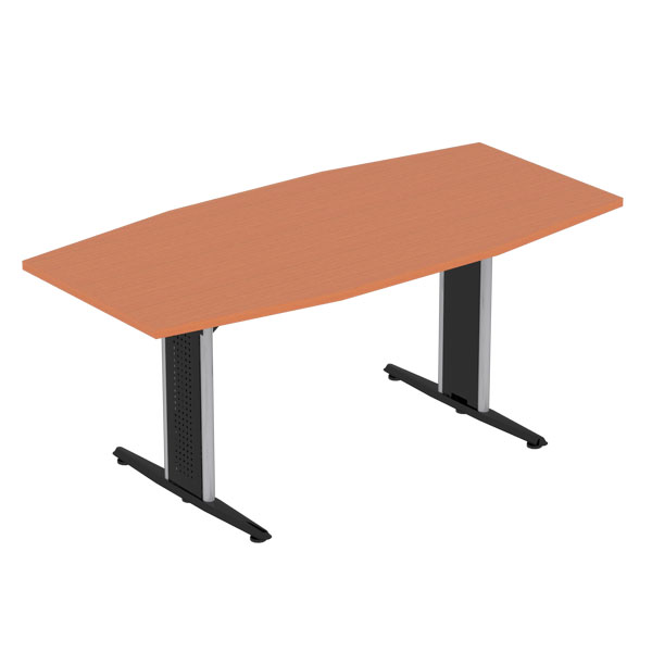 23069::WCF-1809::โต๊ะประชุม 6 ที่นั่ง WCF-1809  ขนาด 180 x 90 x 75 cm. ขา2แบบ(ขาพ่นดำ,ขาชุบโครเมี่ยม)  โต๊ะประชุม SURE
