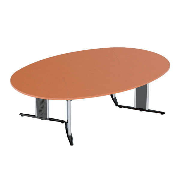 23002::WCF-2718::โต๊ะประชุม 8 ที่นั่ง WCF-2718 ขนาด 270 x 180 x 75 cm. ขา2แบบ(ขาพ่นดำ,ขาชุบโครเมี่ยม) โต๊ะประชุม SURE