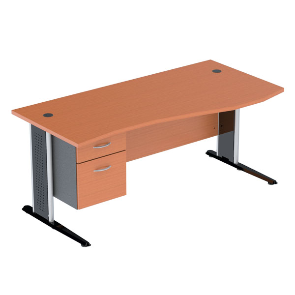 86065::WDEL-1890::โต๊ะทำงานผู้บริหาร รุ่น WDEL-1890 กล่อง2ลิ้นชักซ้าย ขา2แบบ(ขาพ่นดำ,ขาชุบโครเมี่ยม) ขนาด ก1800xล900xส750 มม. โต๊ะสำนักงานเมลามิน SURE