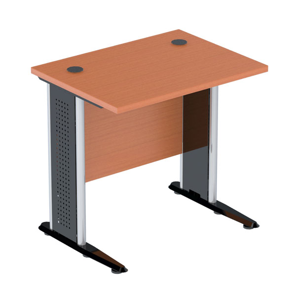 72575008::WDK-860-1060::A Sure round steel table with chrome plated/black painted base. Dimension (WxDxH) cm : 80x60x75/100x60x75 Metal Tables SURE Steel Tables SURE Melamine Office Tables